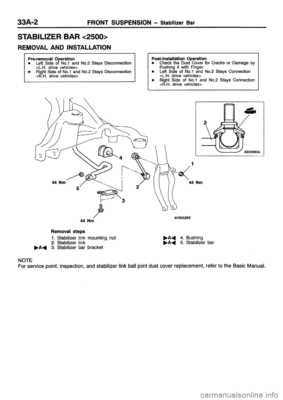 MITSUBISHI GALANT 2001 8.G Workshop Manual 