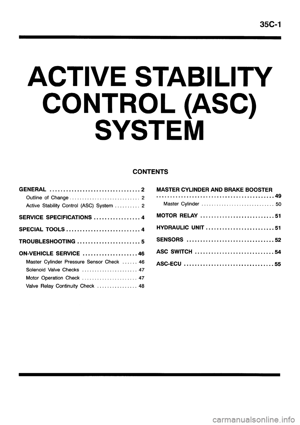 MITSUBISHI GALANT 2001 8.G Workshop Manual 