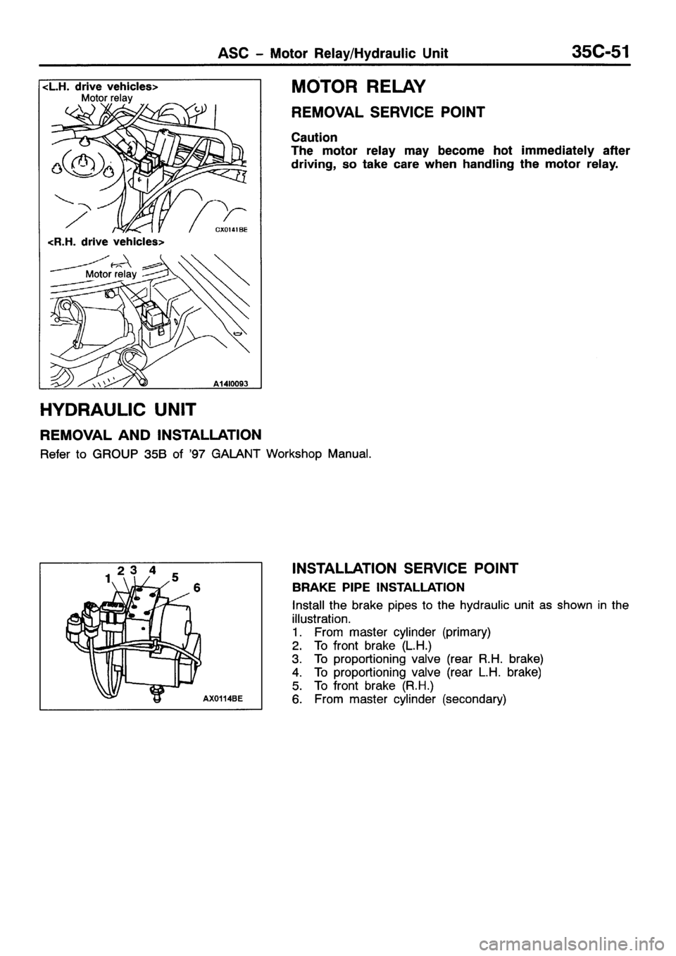 MITSUBISHI GALANT 2001 8.G Workshop Manual 