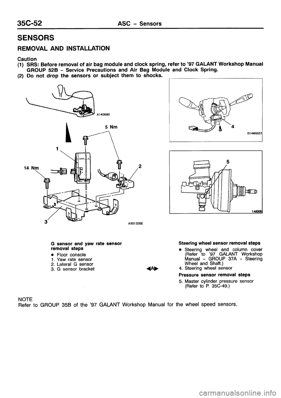MITSUBISHI GALANT 2001 8.G Workshop Manual 