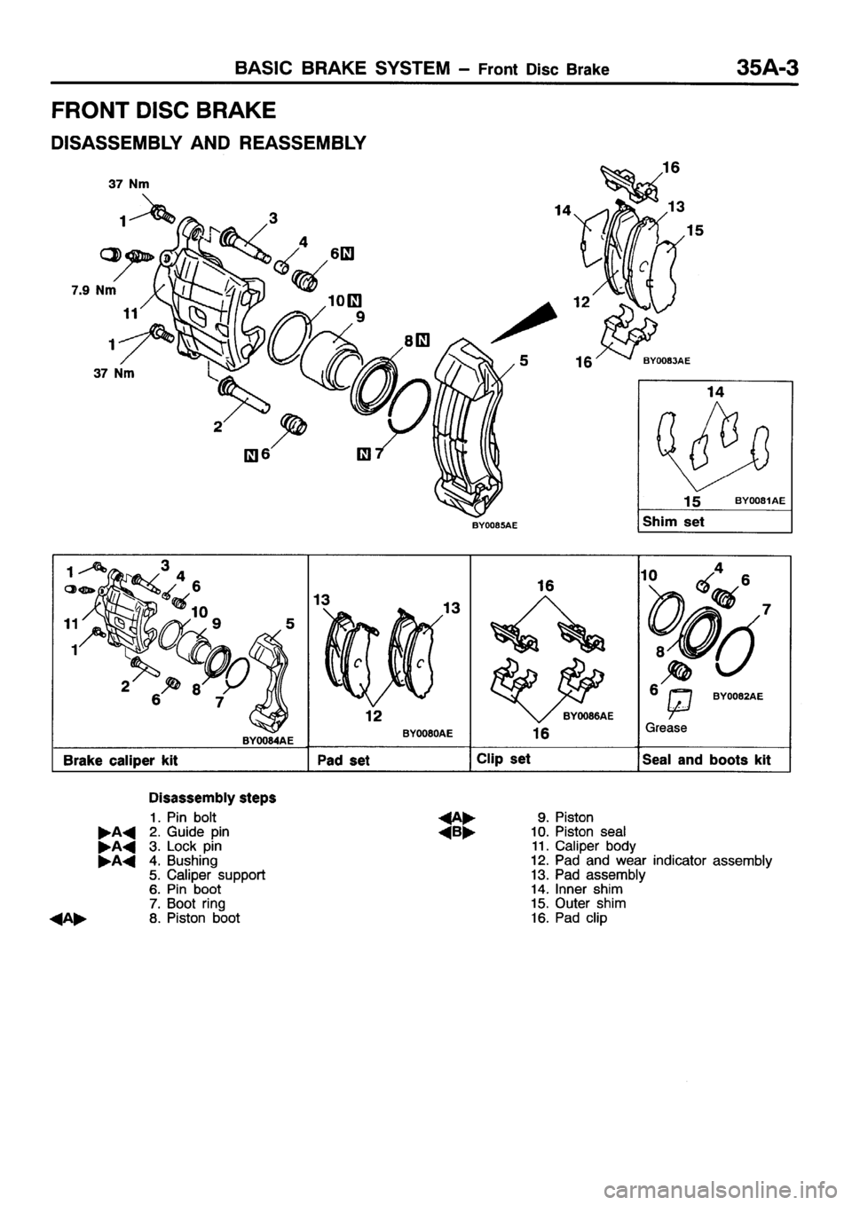 MITSUBISHI GALANT 2001 8.G Workshop Manual 