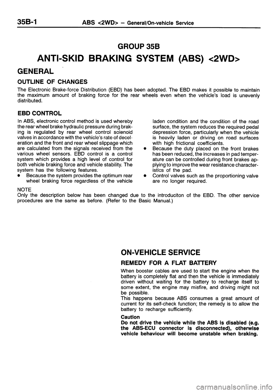 MITSUBISHI GALANT 2001 8.G Workshop Manual 
