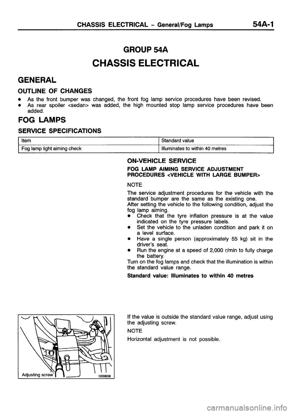 MITSUBISHI GALANT 2001 8.G Workshop Manual 