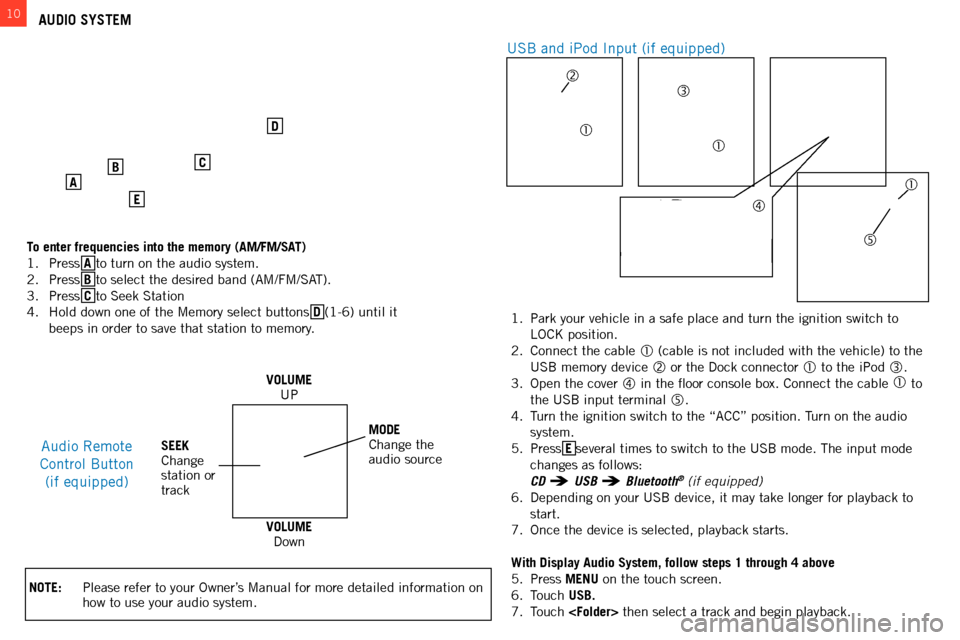 MITSUBISHI OUTLANDER 2014 3.G Owners Handbook 1. Park your vehicle in a safe place and turn the ignition switch to 
lock
 position.
2.
  c onnect the cable 
 (cable is not included with the vehicle) to the 
U
sb
 memory device 
 or the Dock