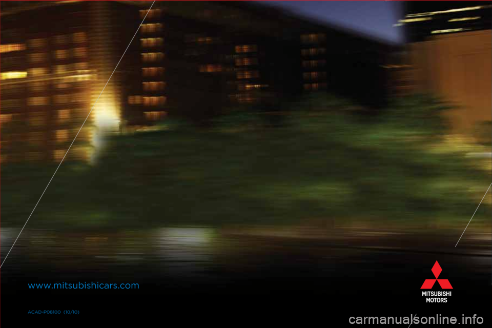 MITSUBISHI OUTLANDER SPORT 2011 3.G Owners Handbook www.mitsubishicars.com
ACAD-P0\f100  (10\b10)
CLIENT: MITSUBISHI
A GENC Y:  IMGPS
DA TE:    9 .21.2010 INK: 
4\bC PROCES S
DESIGNER:  C. LAMBIASE
PRO JECT : OUTLANDER S HANDBOO\0K
OUTLANDER  SPORT
Qui