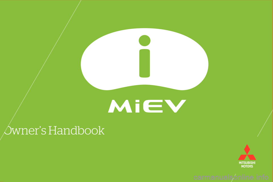 MITSUBISHI iMiEV 2014 1.G Owners Handbook 