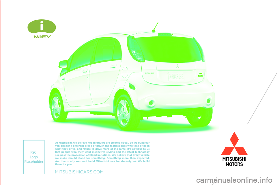 MITSUBISHI iMiEV 2014 1.G Owners Handbook 