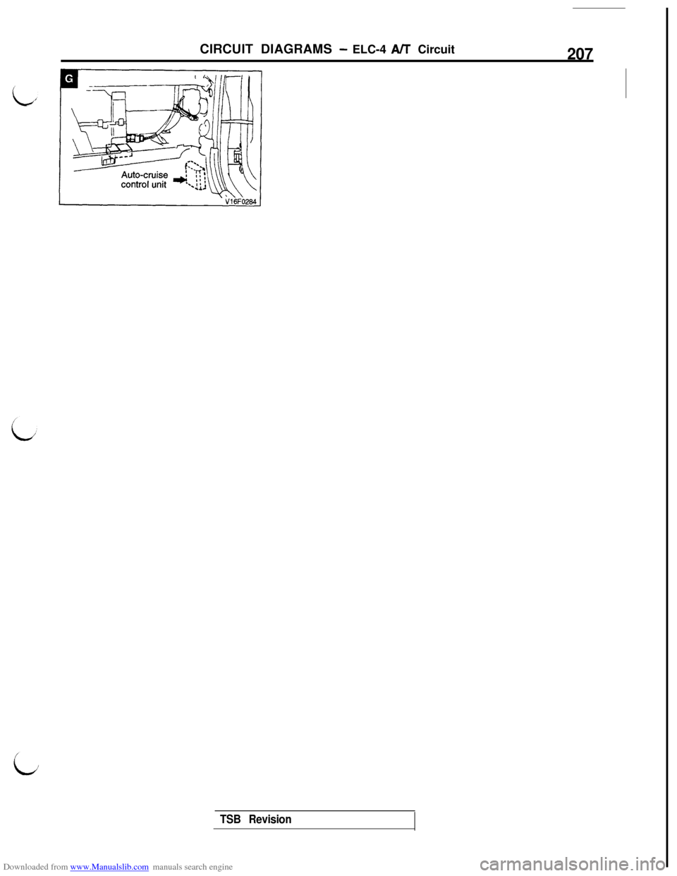 MITSUBISHI 3000GT 1994 2.G Workshop Manual Downloaded from www.Manualslib.com manuals search engine CIRCUIT DIAGRAMS - ELC-4 A/T Circuit207
TSB Revision  