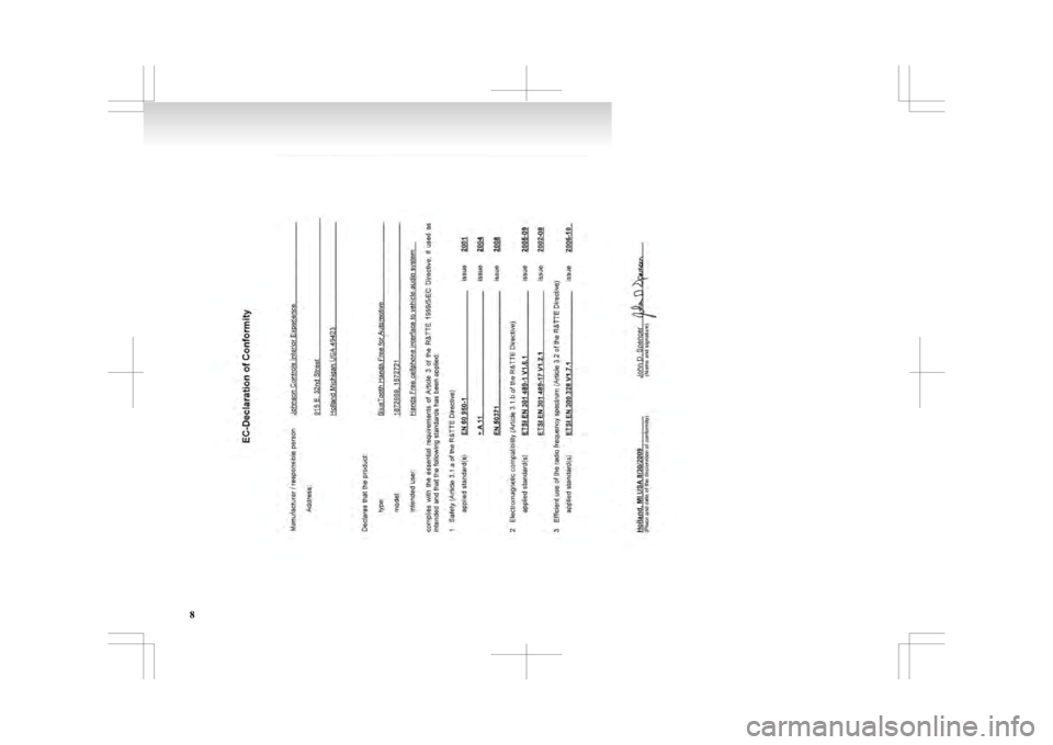 MITSUBISHI ASX 2009 1.G Owners Manual 8 MITSUBISHI ASX 2009 1.G Owners Manual 8