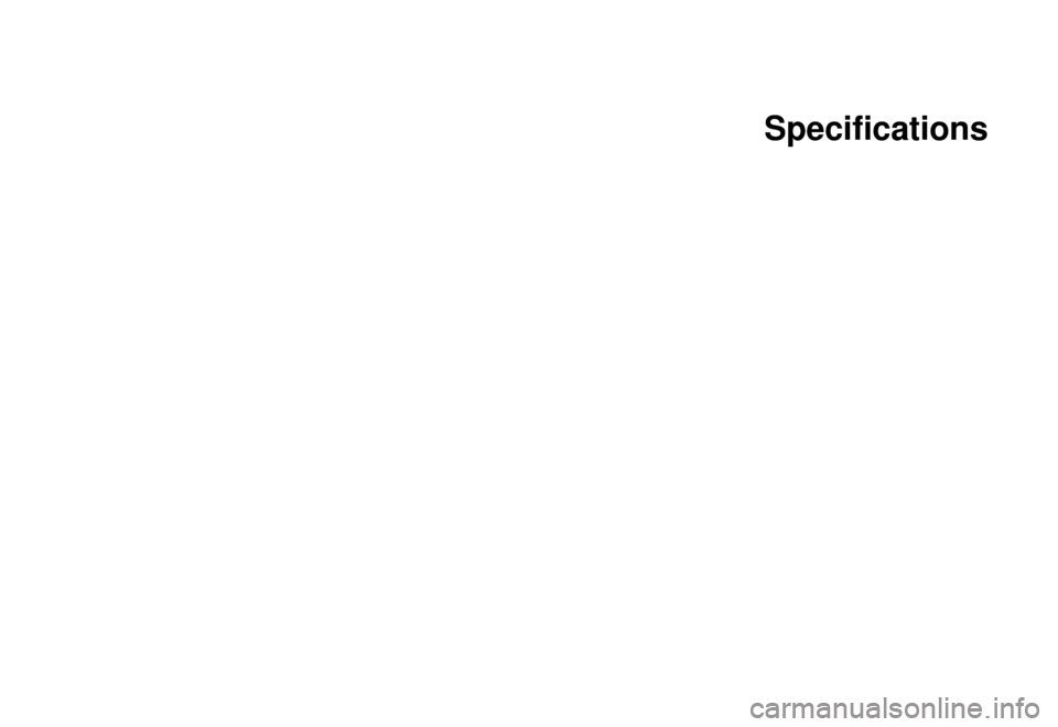 KIA Sportage 2001 K00 / 1.G Owners Manual Specifications   