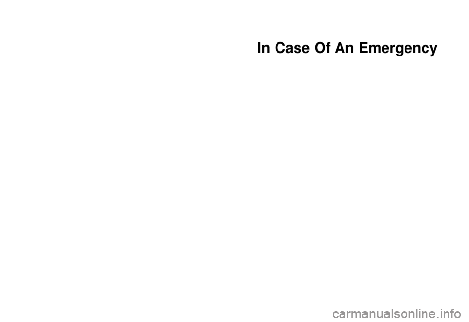 KIA Sportage 2002 K00 / 1.G Owners Manual In Case Of An Emergency
  