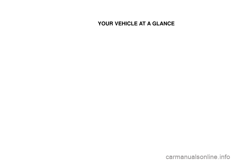 KIA Rio 2003 1.G Owners Manual YOUR VEHICLE AT A GLANCE
KIA Rio 2003 1.G Owners Manual YOUR VEHICLE AT A GLANCE