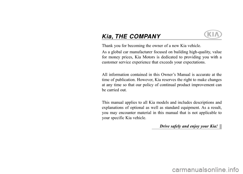 KIA Sportage 2014 SL / 3.G Owners Manual 