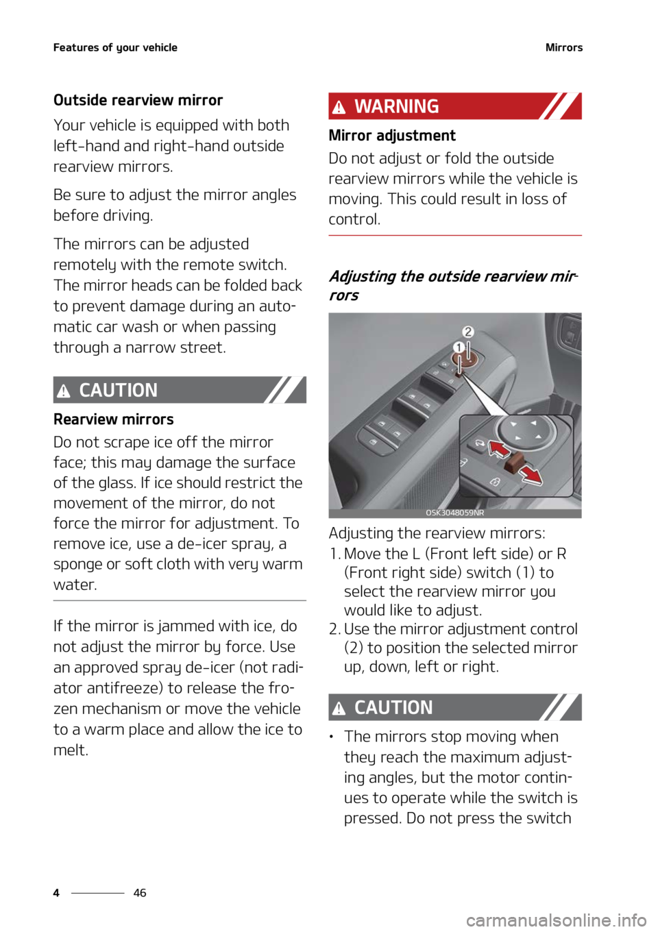 KIA SOUL 2022  Owners Manual ��F�B�U�V�S�F�T��P�G��Z�P�V�S��W�F�I�J�D�M�F
��
�
�.�J�S�S�P�S�T
�0�V�U�T�J�E�F��S�F�B�S�W�J�F�X��N�J�S�S�P�S
�:�P�V�S��W�F�I�J�D�M�F��J�T��F�R�V�J�Q�Q�F�E��X�J�U�I��C�P�U�I�
�M�F�G�U�