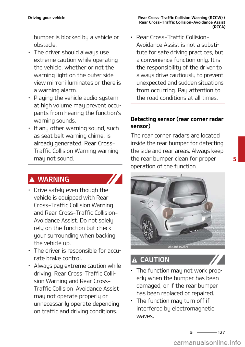 KIA SOUL 2022  Owners Manual ���
�
�
�%�S�J�W�J�O�H��Z�P�V�S��W�F�I�J�D�M�F�3�F�B�S��$�S�P�T�T��5�S�B�G�G�J�D��$�P�M�M�J�T�J�P�O��8�B�S�O�J�O�H��	�3�$�$�8�
���3�F�B�S��$�S�P�T�T��5�S�B�G�G�J�D��$�P�M�M�J�T�J�P�O�