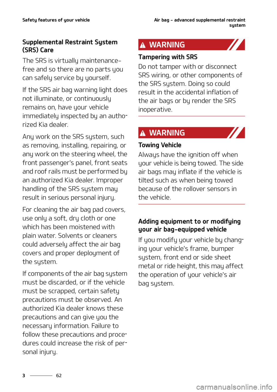 KIA SOUL 2020 Manual Online �4�B�G�F�U�Z��G�F�B�U�V�S�F�T��P�G��Z�P�V�S��W�F�I�J�D�M�F
��
�
�"�J�S��C�B�H����B�E�W�B�O�D�F�E��T�V�Q�Q�M�F�N�F�O�U�B�M��S�F�T�U�S�B�J�O�U �����
�T�Z�T�U�F�N
�4�V�Q�Q�M�F�N�F�O�U�B