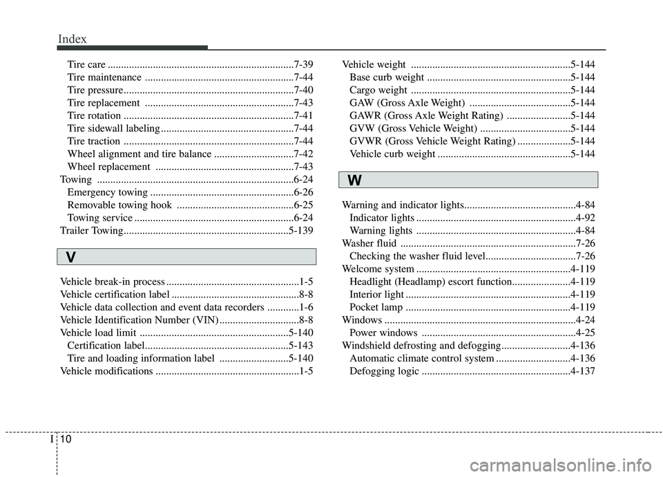 KIA OPTIMA 2020 Owners Manual Index
10I
Tire care ......................................................................7-\
39
Tire maintenance ........................................................7-44
Tire pressure............ KIA OPTIMA 2020 Owners Manual Index
10I
Tire care ......................................................................7-\
39
Tire maintenance ........................................................7-44
Tire pressure............