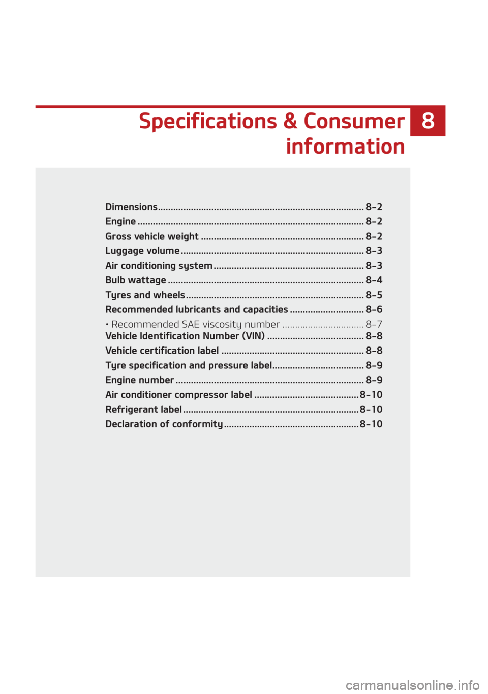 KIA SEDONA 2021  Owners Manual � �4�Q�F�D�J�G�J�D�B�U�J�P�O�T����$�P�O�T�V�N�F�S
�J�O�G�P�S�N�B�U�J�P�O
�4�Q�F�D�J�G�J�D�B�U�J�P�O�T����$�P�O�T�V�N�F�S��J�O�G�P�S�N�B�U�J�P�O
�%�J�N�F�O�T�J�P�O�T��������������