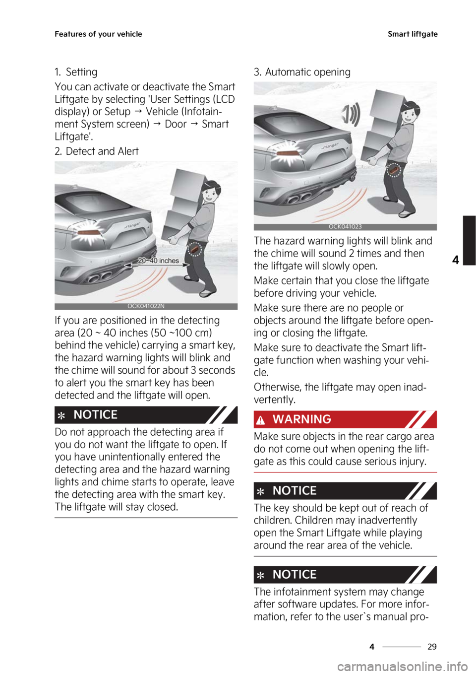 KIA STINGER 2023  Owners Manual ��
�
�
��F�B�U�V�S�F�T��P�G��Z�P�V�S��W�F�I�J�D�M�F�4�N�B�S�U��M�J�G�U�H�B�U�F
�� �4�F�U�U�J�O�H
�:�P�V��D�B�O��B�D�U�J�W�B�U�F��P�S��E�F�B�D�U�J�W�B�U�F��U�I�F��4�N�B�S�U�
�-�J�G�U�