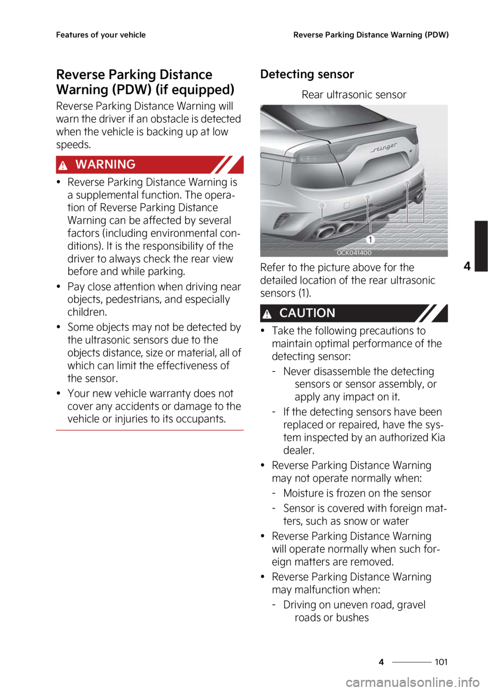 KIA STINGER 2023  Owners Manual ���
�
�
��F�B�U�V�S�F�T��P�G��Z�P�V�S��W�F�I�J�D�M�F�3�F�W�F�S�T�F��1�B�S�L�J�O�H��%�J�T�U�B�O�D�F��8�B�S�O�J�O�H��	�1�%�8�

�3�F�W�F�S�T�F��1�B�S�L�J�O�H��%�J�T�U�B�O�D�F�
�8�B�S�O�J�