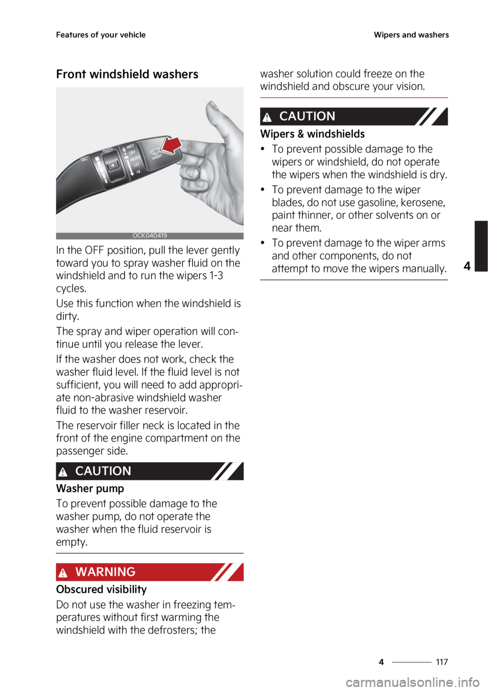 KIA STINGER 2023  Owners Manual ���
�
�
��F�B�U�V�S�F�T��P�G��Z�P�V�S��W�F�I�J�D�M�F�8�J�Q�F�S�T��B�O�E��X�B�T�I�F�S�T
��S�P�O�U��X�J�O�E�T�I�J�F�M�E��X�B�T�I�F�S�T
�*�O��U�I�F��0����Q�P�T�J�U�J�P�O�
��Q�V�M�M��