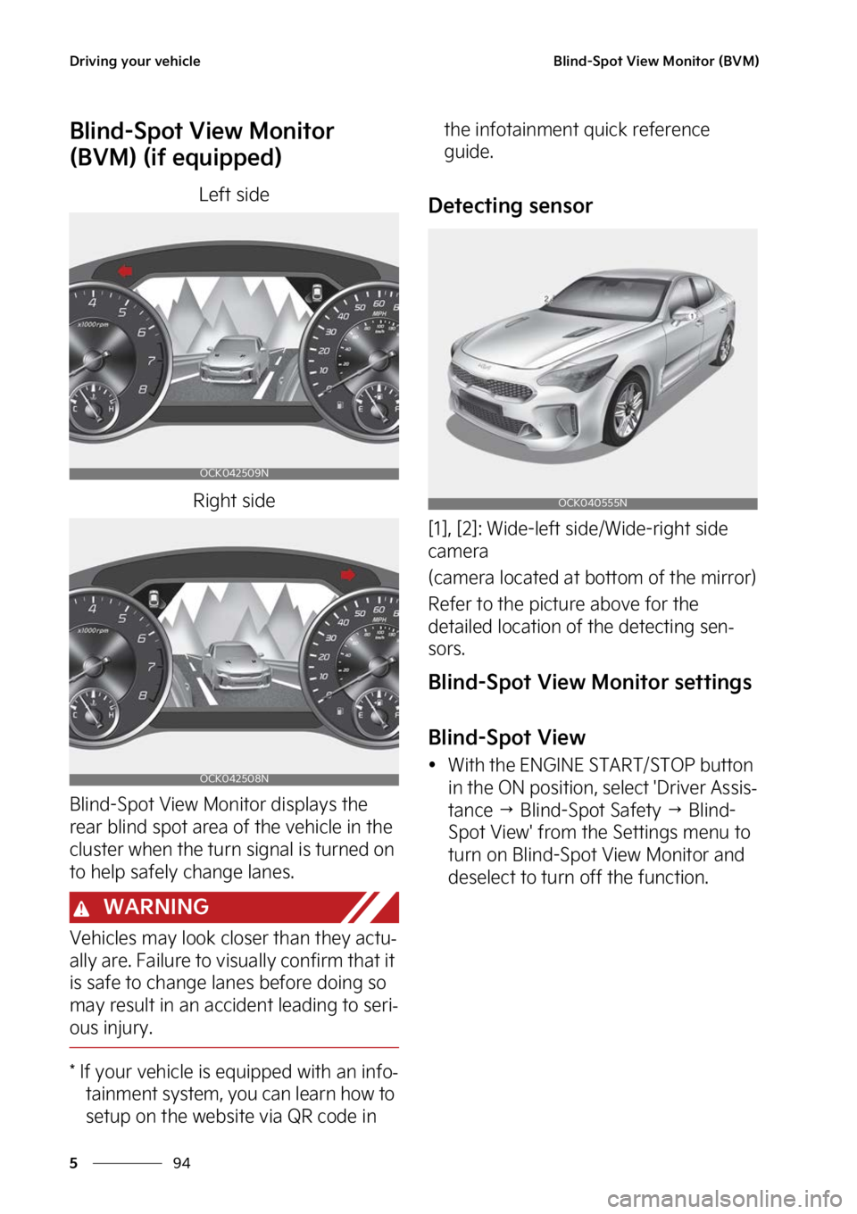 KIA STINGER 2023  Owners Manual �%�S�J�W�J�O�H��Z�P�V�S��W�F�I�J�D�M�F
��
�
�#�M�J�O�E��4�Q�P�U��7�J�F�X��.�P�O�J�U�P�S��	�#�7�.�

�#�M�J�O�E��4�Q�P�U��7�J�F�X��.�P�O�J�U�P�S�
�	�#�7�.�
��	�J�G��F�R�V�J�Q�Q�F�E�

�-�F