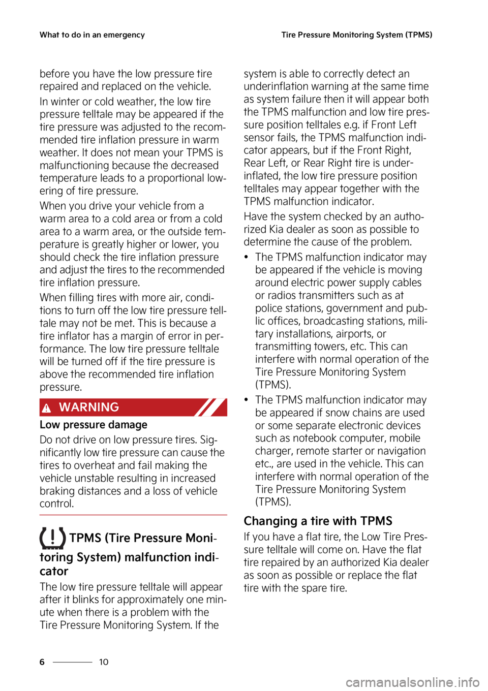 KIA STINGER 2023  Owners Manual �8�I�B�U��U�P��E�P��J�O��B�O��F�N�F�S�H�F�O�D�Z
��
�
�5�J�S�F��1�S�F�T�T�V�S�F��.�P�O�J�U�P�S�J�O�H��4�Z�T�U�F�N��	�5�1�.�4�

�C�F�G�P�S�F��Z�P�V��I�B�W�F��U�I�F��M�P�X��Q�S�F�T�T�V�S
