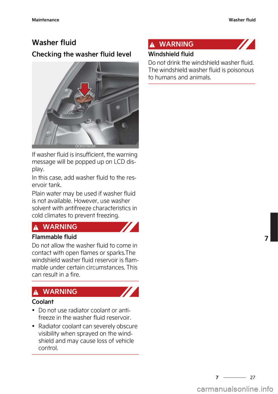 KIA STINGER 2023  Owners Manual ��
�
�
�.�B�J�O�U�F�O�B�O�D�F�8�B�T�I�F�S��G�M�V�J�E
�8�B�T�I�F�S��G�M�V�J�E
�$�I�F�D�L�J�O�H��U�I�F��X�B�T�I�F�S��G�M�V�J�E��M�F�W�F�M
�*�G��X�B�T�I�F�S��G�M�V�J�E��J�T��J�O�T�V�G�G�J�D