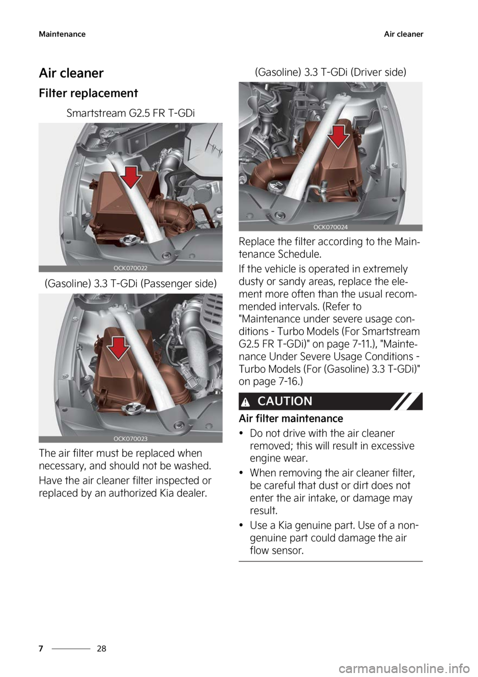 KIA STINGER 2023  Owners Manual �.�B�J�O�U�F�O�B�O�D�F
��
�
�"�J�S��D�M�F�B�O�F�S
�"�J�S��D�M�F�B�O�F�S
��J�M�U�F�S��S�F�Q�M�B�D�F�N�F�O�U
�4�N�B�S�U�T�U�S�F�B�N��(������3��5��(�%�J
�	�(�B�T�P�M�J�O�F�
������5��