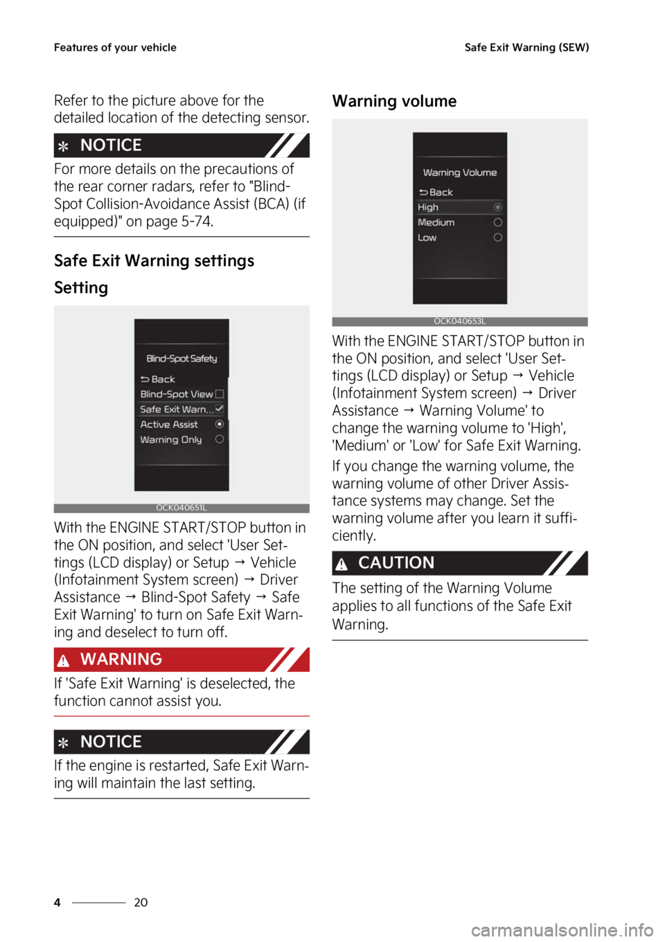 KIA STINGER 2023  Owners Manual ��F�B�U�V�S�F�T��P�G��Z�P�V�S��W�F�I�J�D�M�F
��
�
�4�B�G�F��&�Y�J�U��8�B�S�O�J�O�H��	�4�&�8�

�3�F�G�F�S��U�P��U�I�F��Q�J�D�U�V�S�F��B�C�P�W�F��G�P�S��U�I�F�
�E�F�U�B�J�M�F�E��M�P�D�