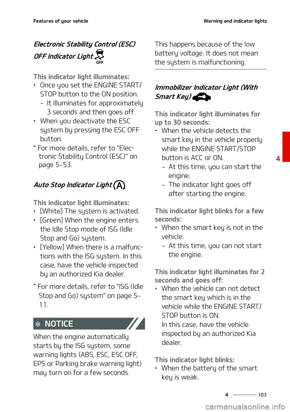 KIA STINGER 2022  Owners Manual ���
�
�
��F�B�U�V �S�F�T��P�G��Z �P�V �S��W �F�I�J�D�M�F�8 �B�S�O�J�O�H� �B�O�E��J�O�E�J�D�B�U�P�S� �M�J�H�I�U�T
�&�M�F�D�U�S�P�O�J�D��4�U�B�C�J�M�J�U�Z��$ �P�O�U�S�P�M��	�&�4�$�
�
�0�