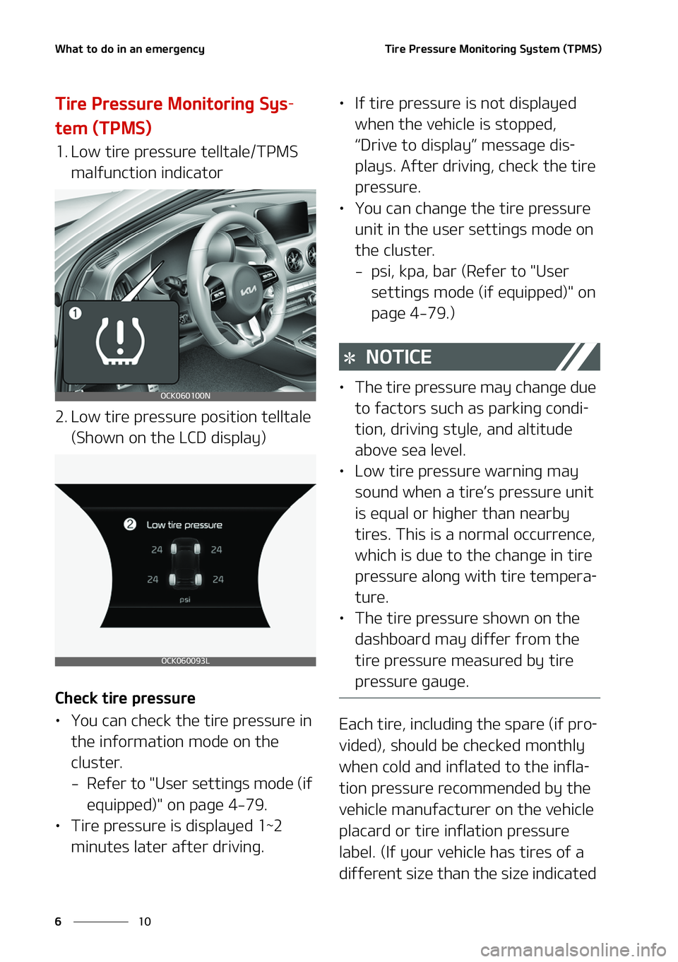 KIA STINGER 2022  Owners Manual �8�I�B�U ��U�P ��E�P� �J�O��B�O� �F�N �F�S�H�F�O�D �Z
��
�
�5 �J�S�F� �1�S�F�T�T�V �S�F��.�P�O�J�U�P�S�J�O�H� �4�Z �T�U�F�N ��	�5 �1�. �4�

�5�J�S�F ��1 �S�F�T�T �V�S�F��. �P�O�J�U�P�S�J
