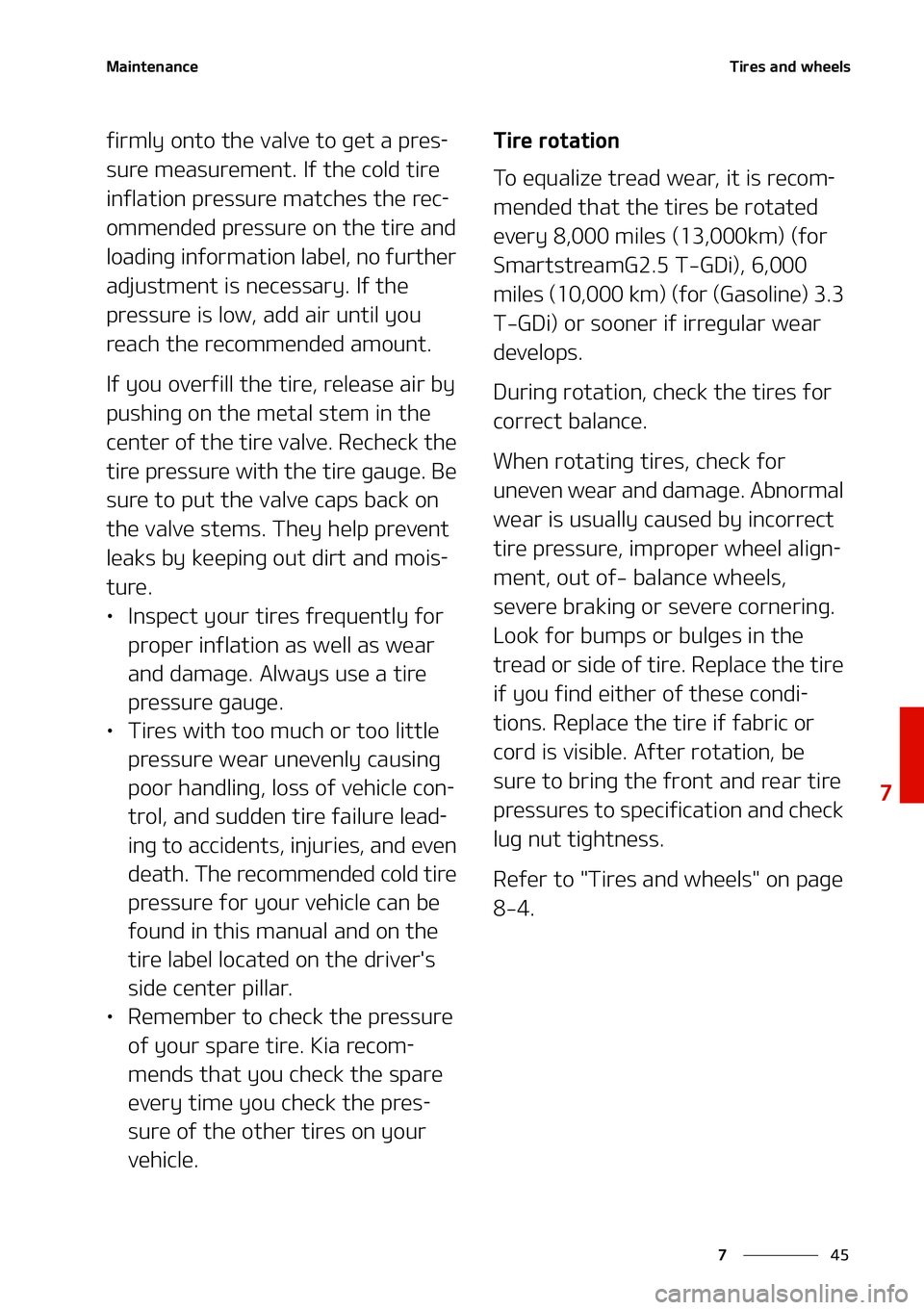 KIA STINGER 2022  Owners Manual ��
�
�
�. �B�J�O�U�F�O�B�O�D�F�5�J�S�F�T ��B�O�E ��X �I�F�F�M�T
�G�J�S�N�M�Z��P�O�U�P��U�I�F��W�B�M�W�F��U�P��H�F�U��B��Q�S�F�T-
�T�V�S�F��N�F�B�T�V�S�F�N�F�O�U���*�G��U�I�F��D�P�M�E