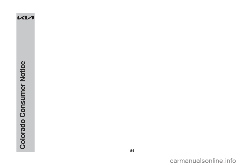 KIA STINGER 2022 Warranty and Consumer Information Guide 54Colorado Consumer Notice
��� 22MY ��� (��38-112).indd 542021-03-19 �� 10:52:32 KIA STINGER 2022 Warranty and Consumer Information Guide 54Colorado Consumer Notice
��� 22MY ��� (��38-112).indd 542021-03-19 �� 10:52:32