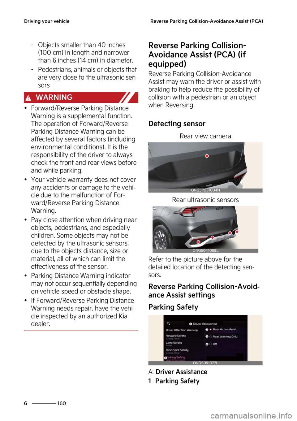 KIA SPORTAGE PHEV 2023  Owners Manual �%�S�J�W�J�O�H��Z�P�V�S��W�F�I�J�D�M�F
���
�
�3�F�W�F�S�T�F��1�B�S�L�J�O�H��$�P�M�M�J�T�J�P�O��"�W�P�J�E�B�O�D�F��"�T�T�J�T�U��	�1�$�"�

� �0�C�K�F�D�U�T��T�N�B�M�M�F�S��U�I�B�O�����