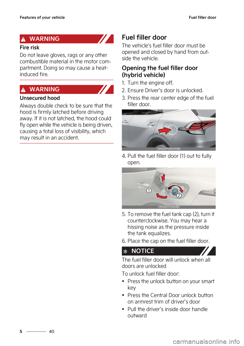 KIA SPORTAGE HYBRID 2023  Owners Manual ��F�B�U�V�S�F�T��P�G��Z�P�V�S��W�F�I�J�D�M�F
��
�
��V�F�M��G�J�M�M�F�S��E�P�P�S
�8�"�3�/�*�/�(
��J�S�F��S�J�T�L
�%�P��O�P�U��M�F�B�W�F��H�M�P�W�F�T�
��S�B�H�T��P�S��B�O�Z��P�U�I�F�S