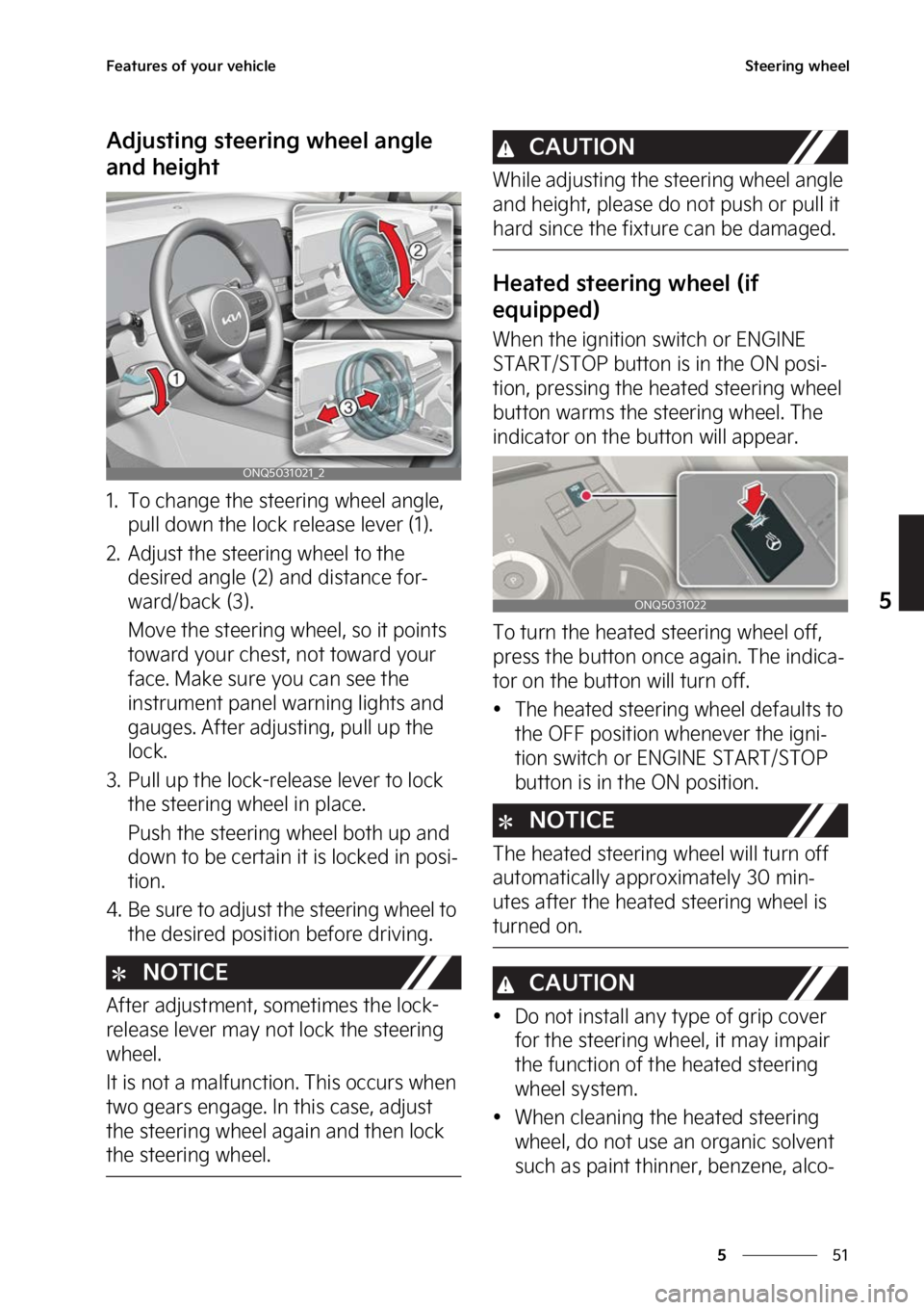 KIA SPORTAGE HYBRID 2023  Owners Manual ��
�
�
��F�B�U�V�S�F�T��P�G��Z�P�V�S��W�F�I�J�D�M�F�4�U�F�F�S�J�O�H��X�I�F�F�M
�"�E�K�V�T�U�J�O�H��T�U�F�F�S�J�O�H��X�I�F�F�M��B�O�H�M�F�
�B�O�E��I�F�J�H�I�U
�� �5�P��D�I�B�O�H�F��U�