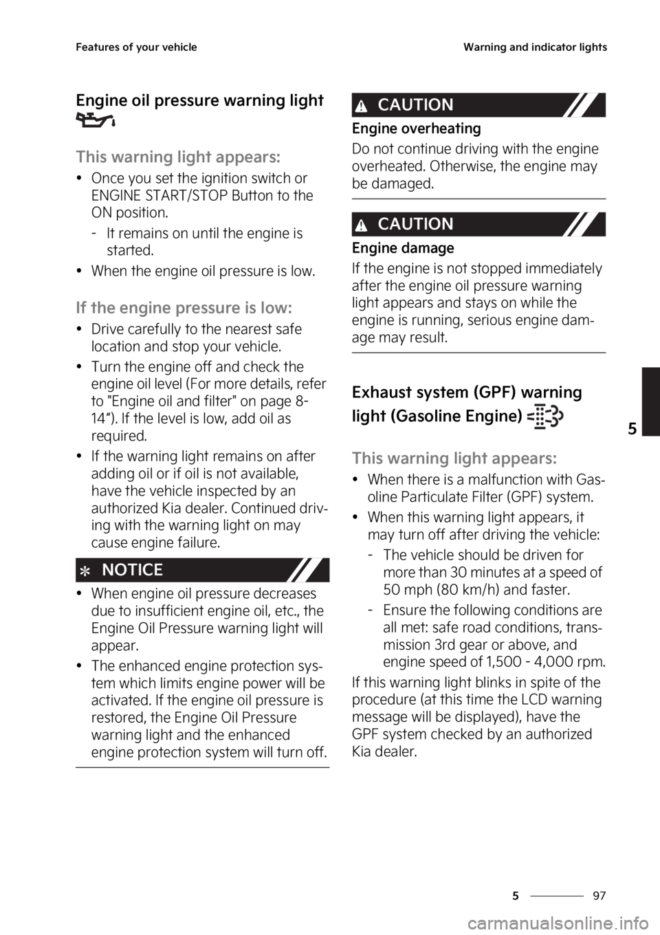 KIA SPORTAGE HYBRID 2023  Owners Manual ��
�
�
��F�B�U�V�S�F�T��P�G��Z�P�V�S��W�F�I�J�D�M�F�8�B�S�O�J�O�H��B�O�E��J�O�E�J�D�B�U�P�S��M�J�H�I�U�T
�&�O�H�J�O�F��P�J�M��Q�S�F�T�T�V�S�F��X�B�S�O�J�O�H��M�J�H�I�U�
�5�I�J�T��X�B�