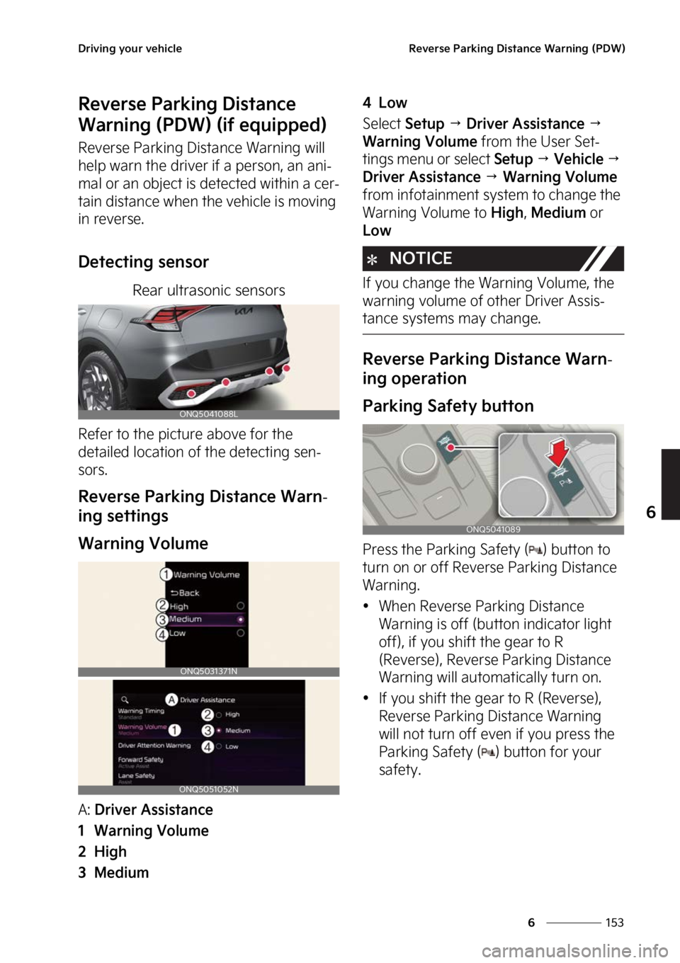 KIA SPORTAGE HYBRID 2023  Owners Manual ���
�
�
�%�S�J�W�J�O�H��Z�P�V�S��W�F�I�J�D�M�F�3�F�W�F�S�T�F��1�B�S�L�J�O�H��%�J�T�U�B�O�D�F��8�B�S�O�J�O�H��	�1�%�8�

�3�F�W�F�S�T�F��1�B�S�L�J�O�H��%�J�T�U�B�O�D�F�
�8�B�S�O�J�O�H��	�