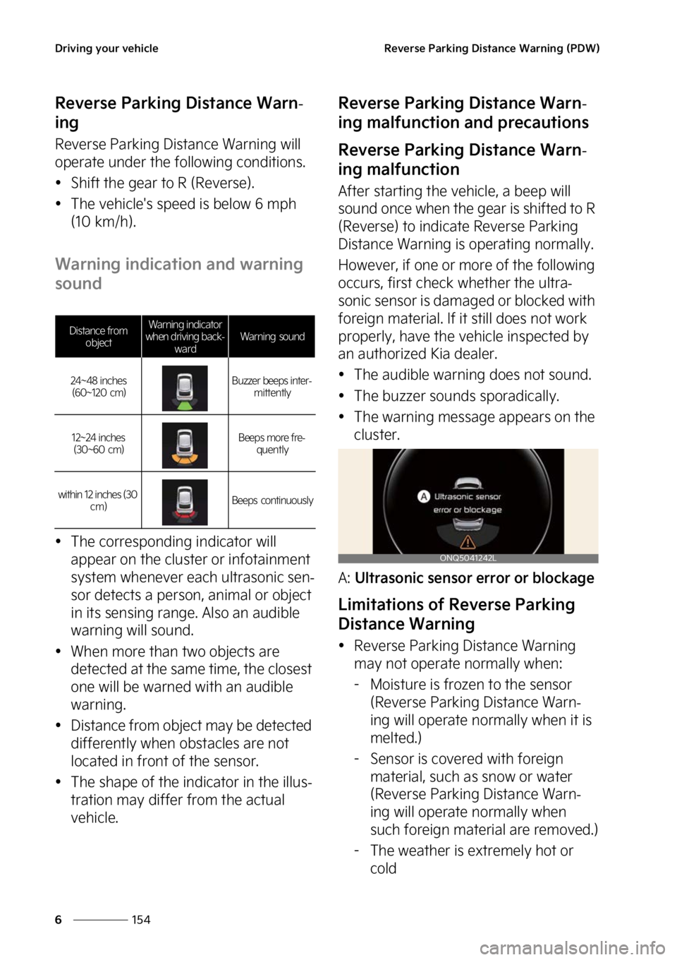 KIA SPORTAGE HYBRID 2023  Owners Manual �%�S�J�W�J�O�H��Z�P�V�S��W�F�I�J�D�M�F
���
�
�3�F�W�F�S�T�F��1�B�S�L�J�O�H��%�J�T�U�B�O�D�F��8�B�S�O�J�O�H��	�1�%�8�

�3�F�W�F�S�T�F��1�B�S�L�J�O�H��%�J�T�U�B�O�D�F��8�B�S�O-
�J�O�H
�3�F�