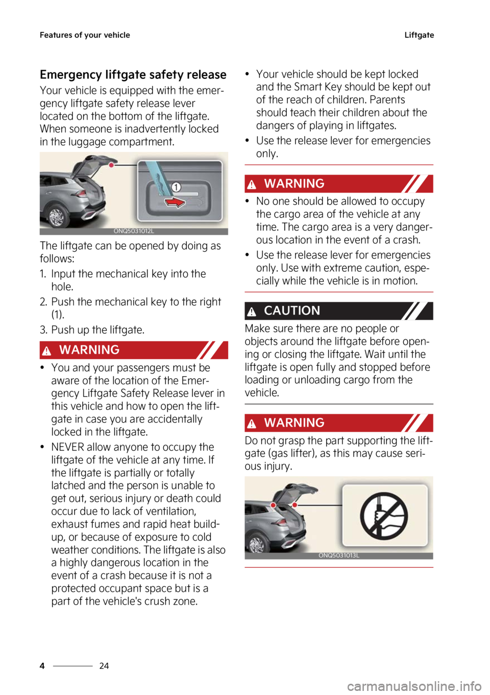 KIA SPORTAGE 2023  Owners Manual ��F�B�U�V�S�F�T��P�G��Z�P�V�S��W�F�I�J�D�M�F
��
�
�-�J�G�U�H�B�U�F
�&�N�F�S�H�F�O�D�Z��M�J�G�U�H�B�U�F��T�B�G�F�U�Z��S�F�M�F�B�T�F
�:�P�V�S��W�F�I�J�D�M�F��J�T��F�R�V�J�Q�Q�F�E��X�J�U�I�