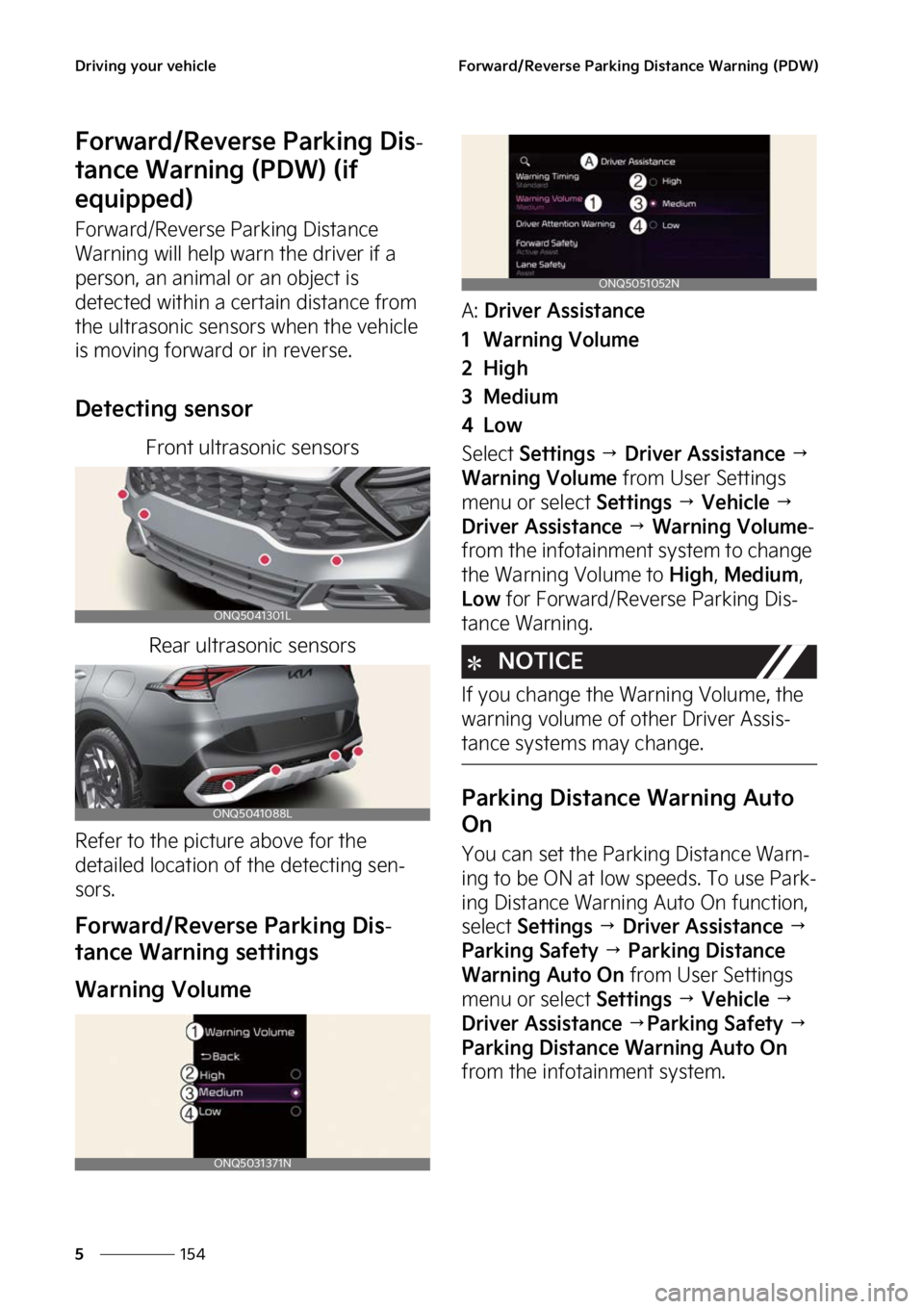 KIA SPORTAGE 2023  Owners Manual �%�S�J�W�J�O�H��Z�P�V�S��W�F�I�J�D�M�F
���
�
��P�S�X�B�S�E��3�F�W�F�S�T�F��1�B�S�L�J�O�H��%�J�T�U�B�O�D�F��8�B�S�O�J�O�H��	�1�%�8�

��P�S�X�B�S�E��3�F�W�F�S�T�F��1�B�S�L�J�O�H��%�J�T-
