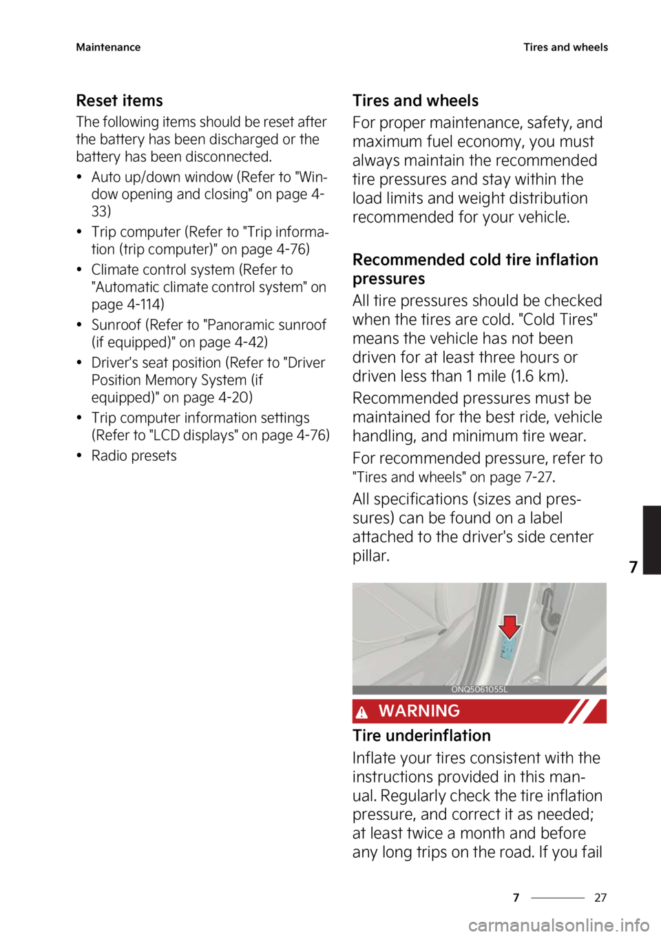 KIA SPORTAGE 2023  Owners Manual ��
�
�
�.�B�J�O�U�F�O�B�O�D�F�5�J�S�F�T��B�O�E��X�I�F�F�M�T
�3�F�T�F�U��J�U�F�N�T
�5�I�F��G�P�M�M�P�X�J�O�H��J�U�F�N�T��T�I�P�V�M�E��C�F��S�F�T�F�U��B�G�U�F�S�
�U�I�F��C�B�U�U�F�S�Z��I