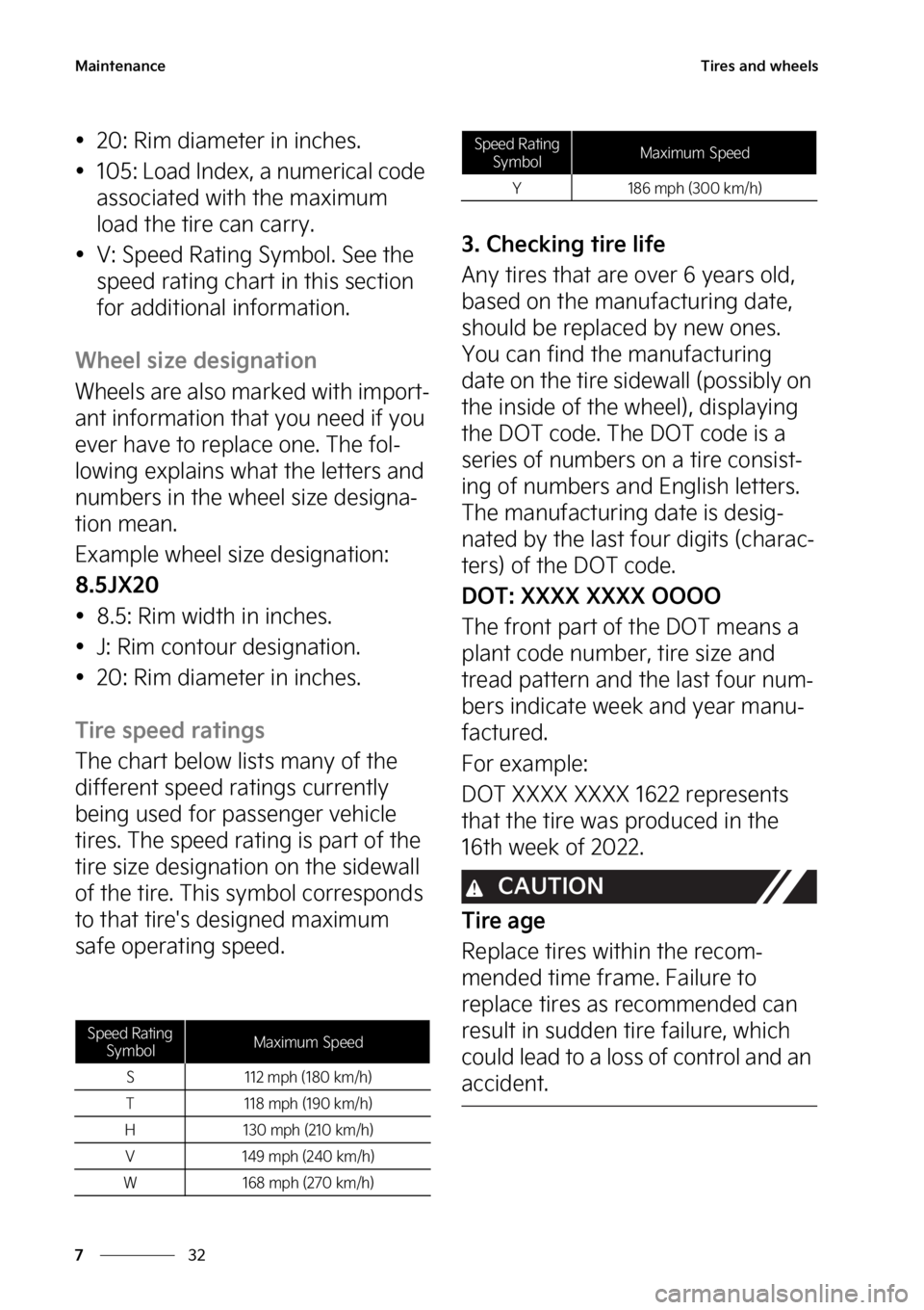 KIA SPORTAGE 2023  Owners Manual �.�B�J�O�U�F�O�B�O�D�F
��
�
�5�J�S�F�T��B�O�E��X�I�F�F�M�T
