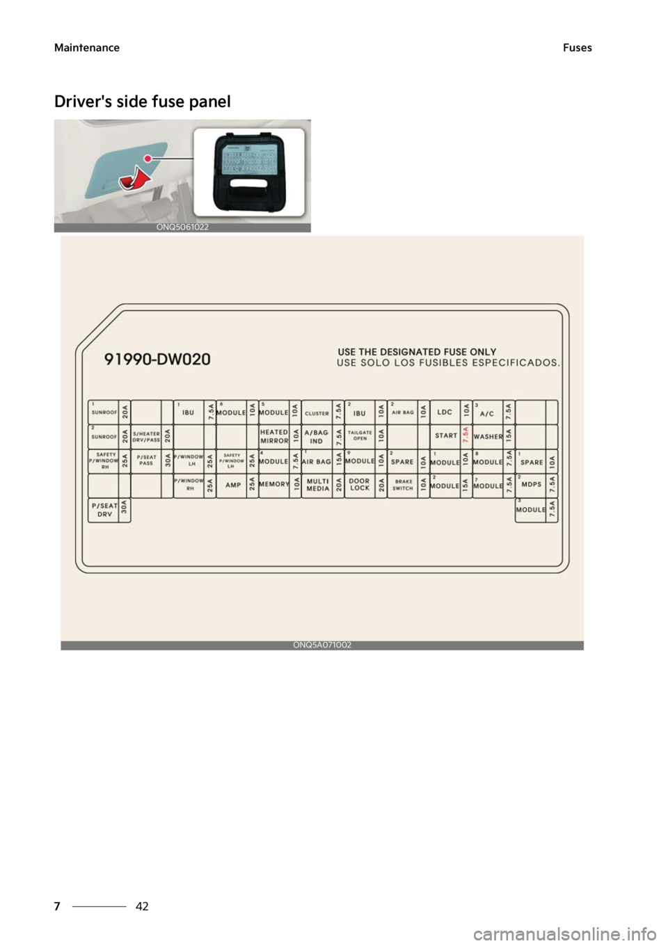 KIA SPORTAGE 2023  Owners Manual �.�B�J�O�U�F�O�B�O�D�F
��
�
��V�T�F�T
�%�S�J�W�F�S��T��T�J�E�F��G�V�T�F��Q�B�O�F�M
�0�/�2�������
�0�/�2��"������ 