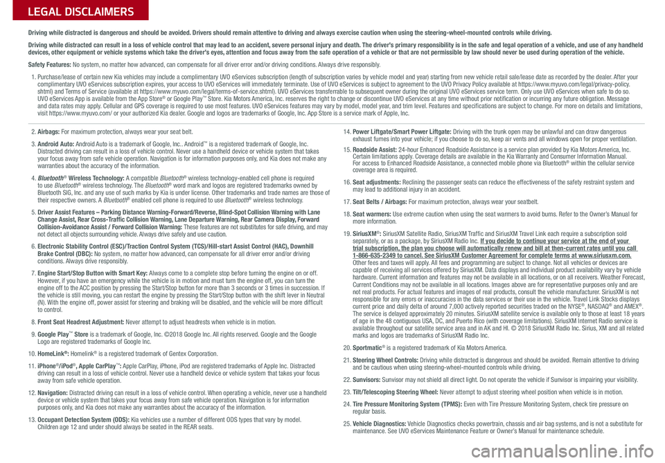 KIA SPORTAGE 2019 Features and Functions Guide LEGAL DISCLAIMERSSales Consultant:
______________________________________________________________
Date:
____________________
Sales Manager:
_______________________________________________________ KIA SPORTAGE 2019 Features and Functions Guide LEGAL DISCLAIMERSSales Consultant:
______________________________________________________________
Date:
____________________
Sales Manager:
_______________________________________________________
