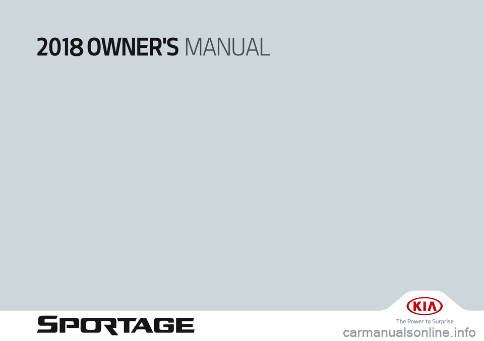 KIA SPORTAGE 2018  Owners Manual 
8 