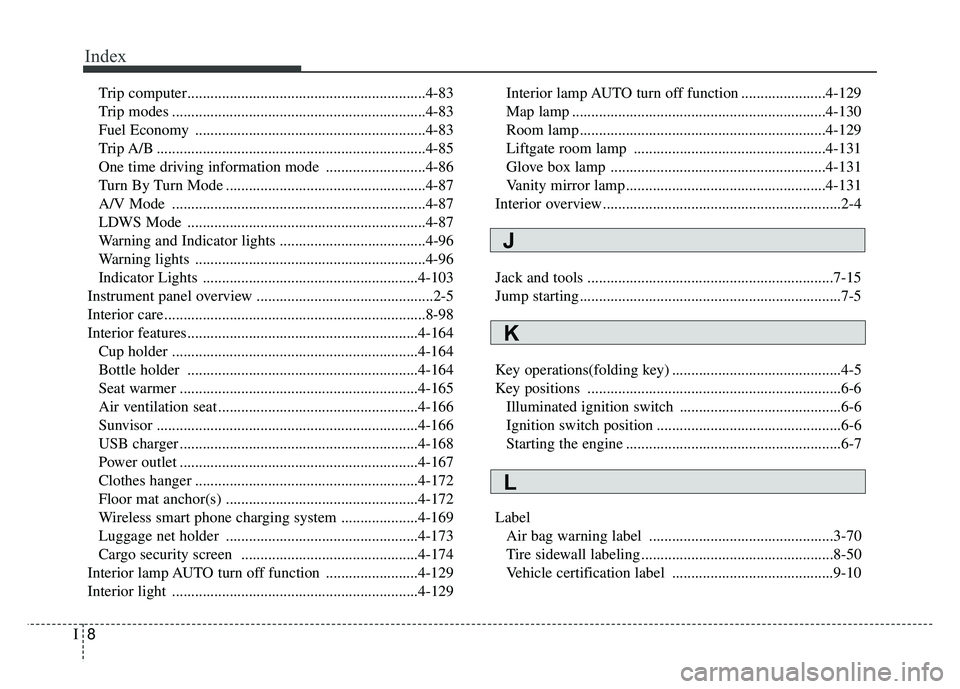 KIA SPORTAGE 2018 Owners Manual Index
8I
Trip computer..............................................................4-83
Trip modes ..................................................................4-83
Fuel Economy ................ KIA SPORTAGE 2018 Owners Manual Index
8I
Trip computer..............................................................4-83
Trip modes ..................................................................4-83
Fuel Economy ................