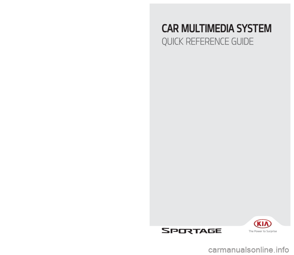KIA SPORTAGE 2017  Navigation System Quick Reference Guide 