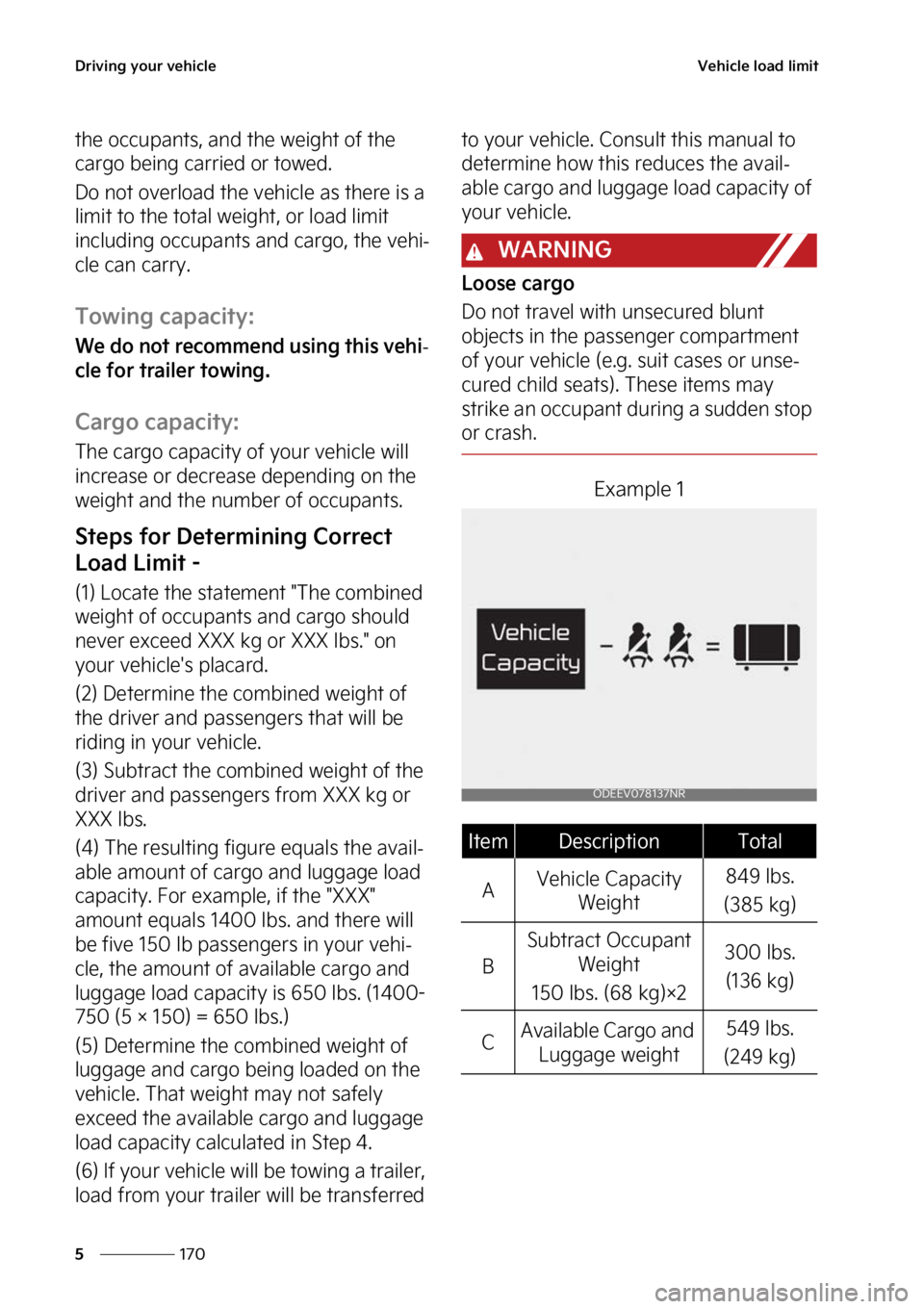 KIA SOUL 2023  Owners Manual �%�S�J�W�J�O�H��Z�P�V�S��W�F�I�J�D�M�F
���
�
�7�F�I�J�D�M�F��M�P�B�E��M�J�N�J�U
�U�I�F��P�D�D�V�Q�B�O�U�T�
��B�O�E��U�I�F��X�F�J�H�I�U��P�G��U�I�F�
�D�B�S�H�P��C�F�J�O�H��D�B�S�S�J�F�
